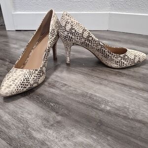 INC International Concepts Snakeskin Print Heels